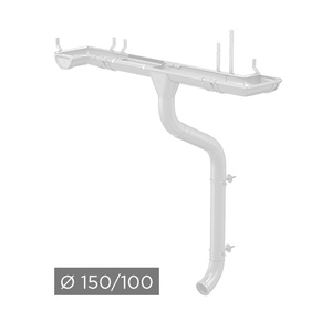 Водосточная система AQUASYSTEM PU 150/100 мм RAL 9003