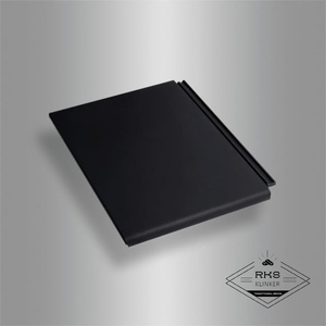 Цементно-песчаная плоская черепица Kriastak, Platt Чёрный