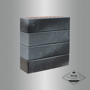 Клинкерный кирпич ЛСР "Берген" чёрно-серебристый, гладкий, 0,7НФ