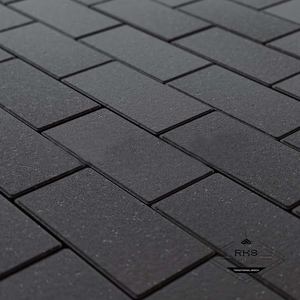 Брусчатка 200х100х60 мм., Чёрная (верхний прокрас, минифаска)