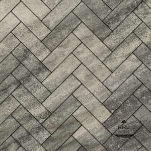 Тротуарная плитка ПРЯМОУГОЛЬНИК - Б.8.П.8, Листопад гладкий, Антрацит