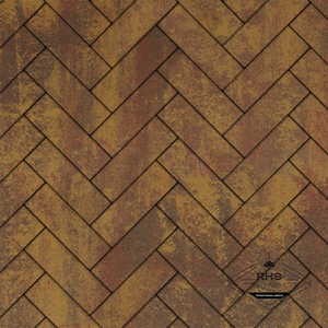 Тротуарная плитка ПРЯМОУГОЛЬНИК - Б.8.П.8, Листопад гладкий, Осень