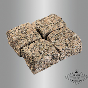 Гранитная брусчатка Жалгыз, Колотая, 100x100 мм