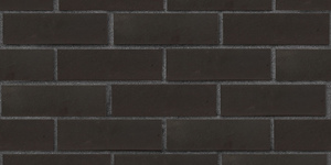 Клинкерный кирпич ЛСР Рейкьявик чёрный, гладкий 0,7НФ на графитовом шве