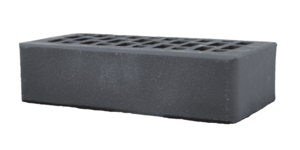 Кирпич облицовочный ЛСР, графитовый, гладкий, 1 НФ 2