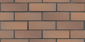 Клинкерный кирпич ЛСР Прага светло-коричневый флэш, гладкий, 0,7НФ на графитовом шве
