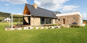 Фасад из натурального камня фото 3D панели RKS SLATE Кварцит Multi Quartz Country (6)