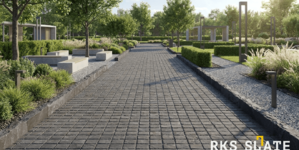Брусчатка RKS Slate Belgian Black 100х100 мм и бордюр (поребрик) из камня Belgian Black (3)
