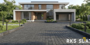 Брусчатка RKS Slate Belgian Black 100х100 мм и бордюр (поребрик) из камня Belgian Black (4)
