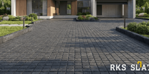 Брусчатка RKS Slate Belgian Black 100х100 мм и бордюр (поребрик) из камня Belgian Black (5)
