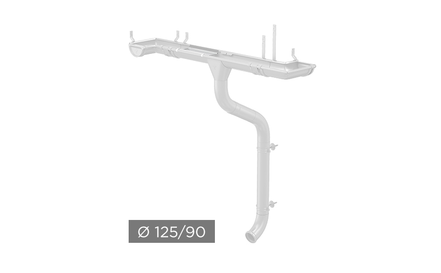 Водосточная система AQUASYSTEM PU 125/90 мм RAL 9003 в Орле