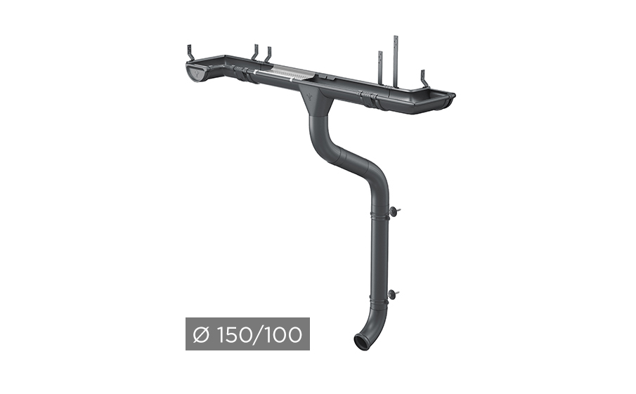 Водосточная система AQUASYSTEM PU MATT 150/100 мм RAL 7024 в Орле