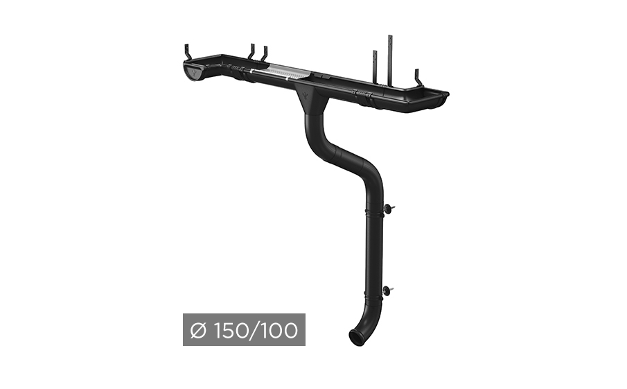 Водосточная система AQUASYSTEM PU MATT 150/100 мм RAL 9005 в Орле