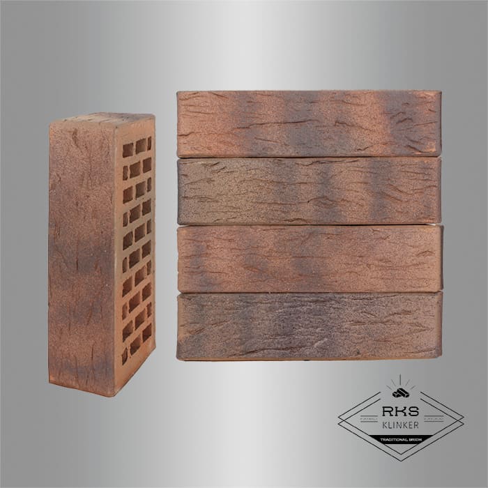 Кирпич облицовочный ЛСР, Ореховый флэш, Рустик, 1НФ в Орле
