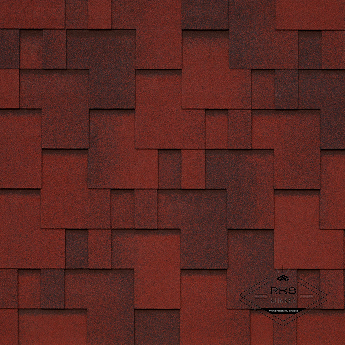 Гибкая черепица TEGOLA, UNICA GOTHIK, Tasso Rosso 405 в Орле