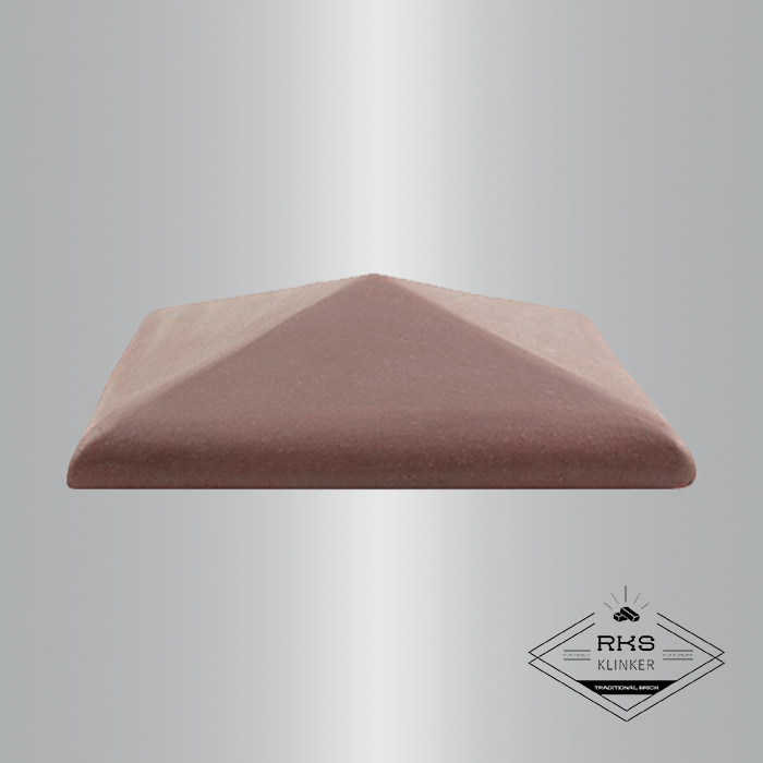 Клинкерный колпак на столб ZG Clinker, С42 425х425 мм, вишнёвый в Орле