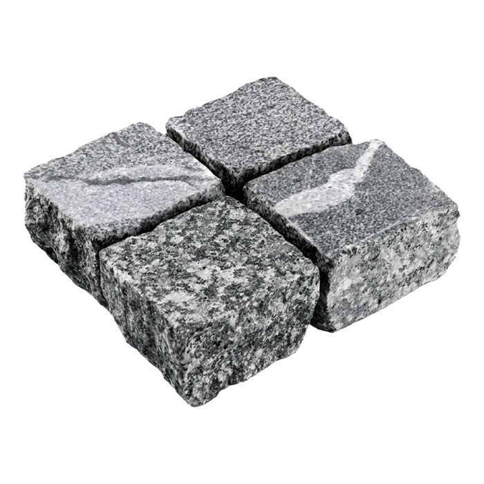 Гранитная брусчатка Snow Obsidian, Пиленая, 100x100 мм в Орле