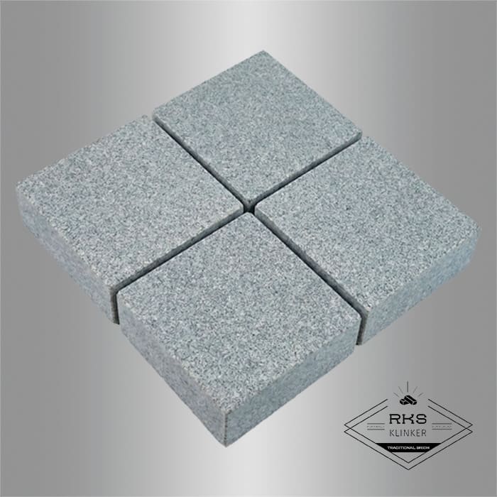 Гранитная брусчатка RKS SLATE Сильвер Пёрл, пиленая 100х100 мм в Орле