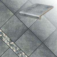Напольная клинкерная ступень - флорентинер Roccia, 840 grigio в Орле