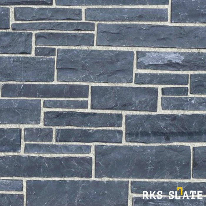 Фасадный облицовочный камень Black Slate Strips в Орле