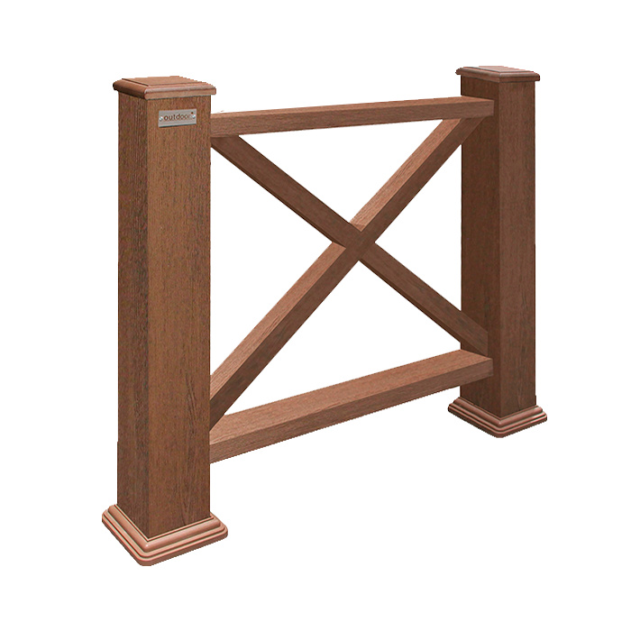 Ограждение из ДПК Outdoor, Кантри, 3D STORM, Brown в Орле