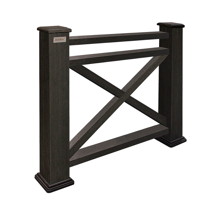 Ограждение из ДПК Outdoor, Кантри плюс, 3D STORM, Black в Орле