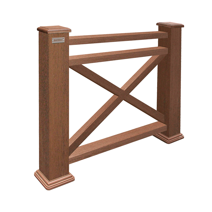 Ограждение из ДПК Outdoor, Кантри плюс, 3D STORM, Brown в Орле