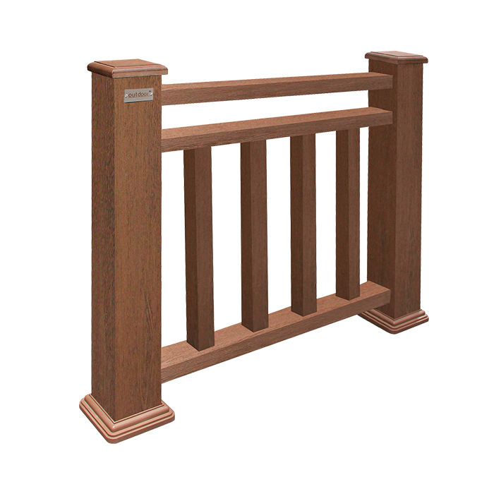 Ограждение из ДПК Outdoor, Классик плюс, 3D STORM, Brown в Орле