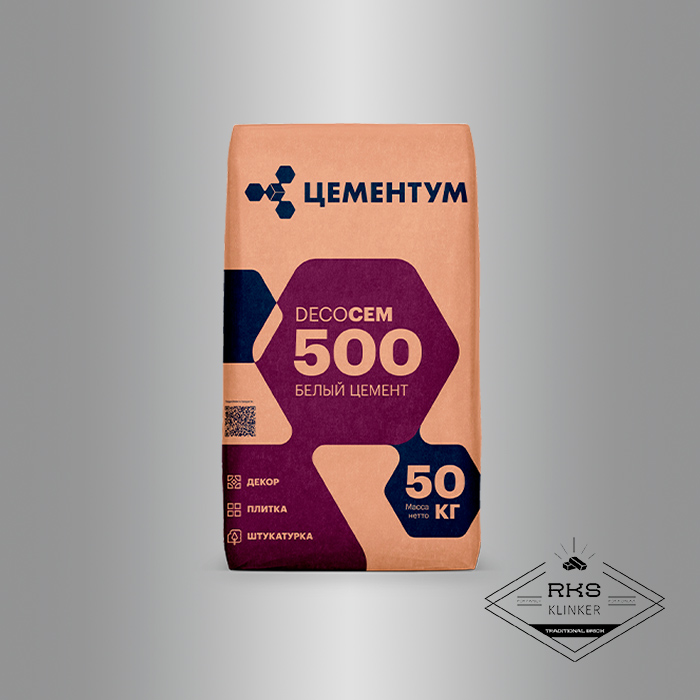 Цемент белый ЦЕМЕНТУМ DecoCEM 500, 50 кг в Орле