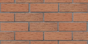 Кирпич облицовочный ЛСР, Светло-коричневый, Рустик, 1НФ на сером шве