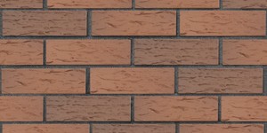 Кирпич облицовочный ЛСР, Светло-коричневый флэш, рустик 1НФ на графитовом шве