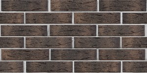 Кирпич облицовочный ЛСР, Графитовый с посыпкой, Рустик, 1НФ на белом шве