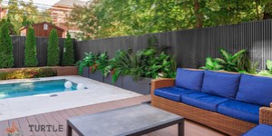 Заборная доска ДПК Turtle Shell Thai Teak Co-Extrusion забор из реечных панелей и отделка клумбы дпк (4)