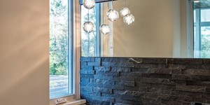 Каменная плитка для ванной 3D панели RKS SLATE Сланец Black Rockface отделка стен